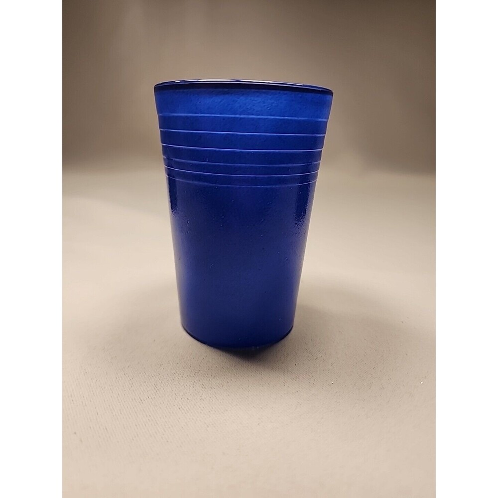 Vintage Hazel Atlas Fired Blue Glass
